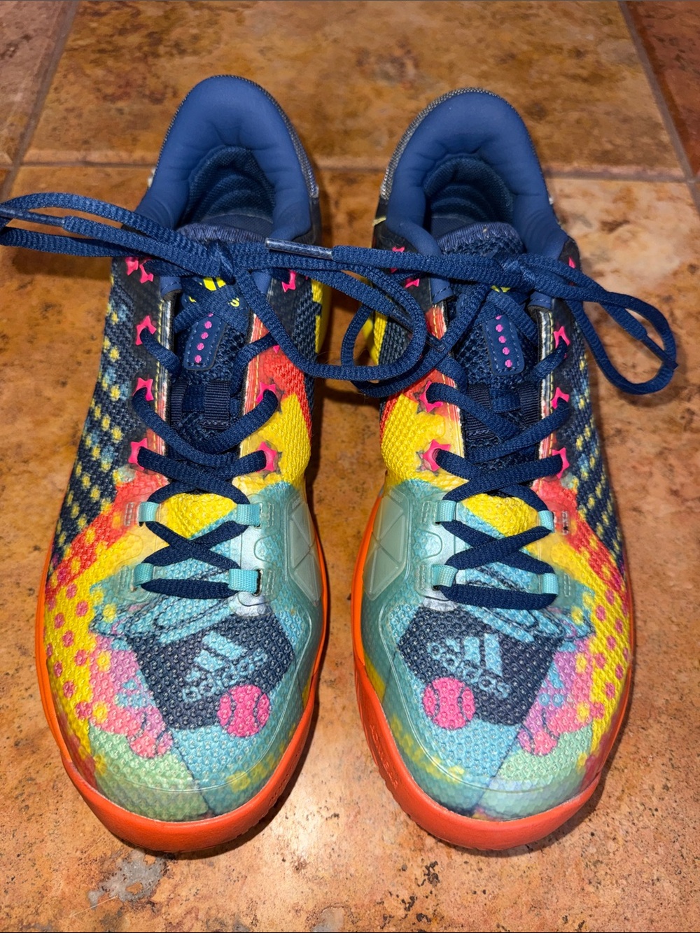 Adidas tennis shoes..Barricade Pop Art men’s 7 women’s 8.5